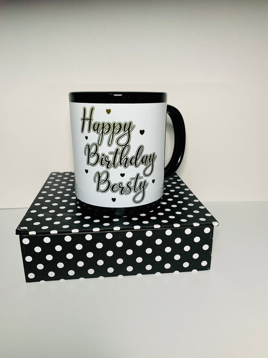 Black and white mug